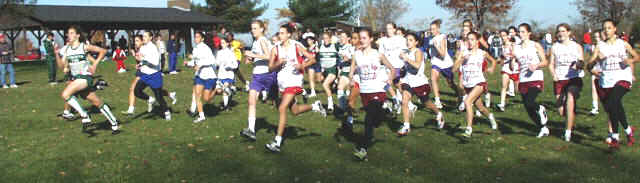 Start of Girls Varsity race.