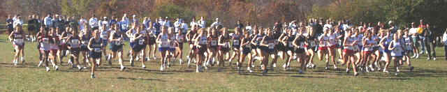 Start of the Girls Varsity race.