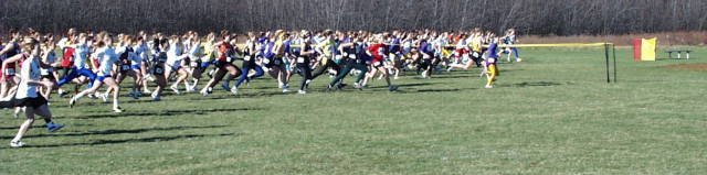 Start of the Intermediate Girls race.