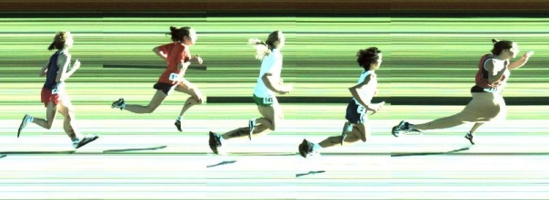 Color FinishLynx image of the first 5 finishers.