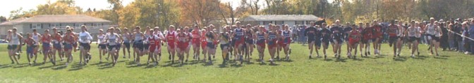 Start of the Boys Varsity race.