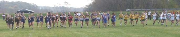 Start of the Girls Varsity.